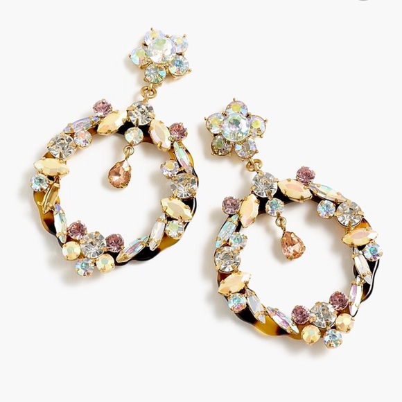 J. Crew Jewelry - 🎉HOST PICK🎉J.Crew Crystal Drop Hoop Earrings